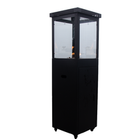 Foyer au gaz gpl carré sans fumée mobile librement Move Freely Gas Patio Heater Black Outdoor Propane Fire Pit for Garden