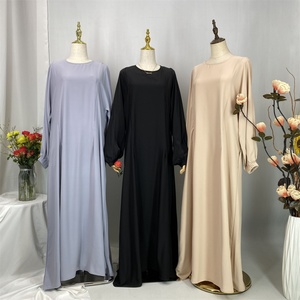Nouvelle robe simple pour femmes, en tissu Nida doux, avec fermeture éclair avant pratique, robe longue ample pour allaitement, vêtements islamiques musulmans, Abaya 6822 # - Product Image 6