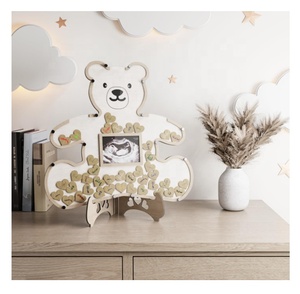 Orsacchiotto nel bosco Decorazioni Baby Shower possiamo aspettare le alternative Baby Shower Baby Shower libro degli ospiti - Product Image 3