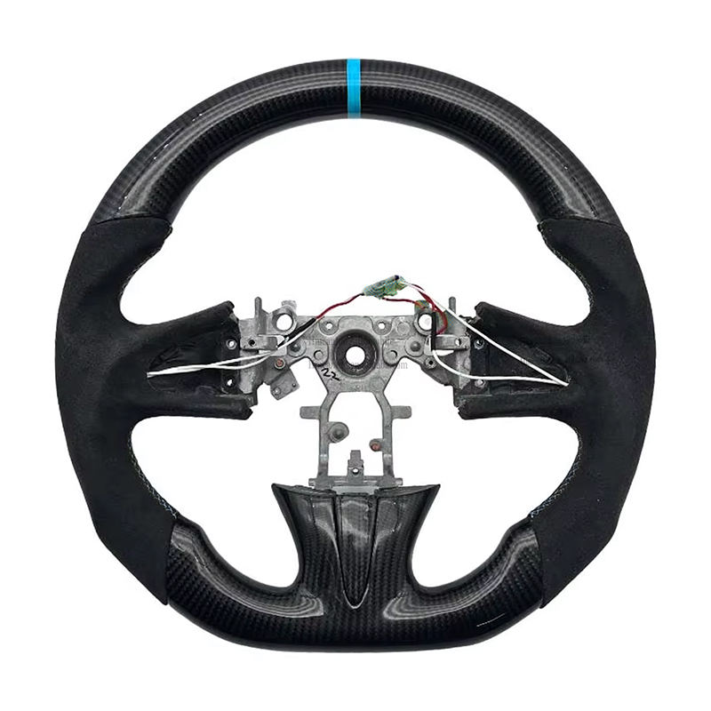 Alcantara + คาร์บอนไฟเบอร์ + เย็บลายสีน้ำเงิน