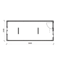 Cabine Conteneur Préfabriquée Moderne et Respirante en Kit pour Ferme, Appartement, Centre Commercial, Bureau à Domicile, Bar à Domicile, Utilisation Extérieure, Toilettes (Garantie 2 Ans)