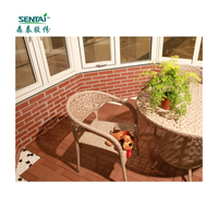 Baldosas WPC de 310*310*22 mm para Jardín Hágalo Usted Mismo de Fácil Instalación con Sistema de Clic Entrelazado, Loseta de Composite para Exterior de Madera y Plástico para Terrazas WT02SAC