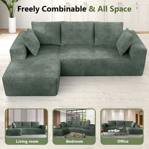 Boucle Cloud Couch 107 Zoll L-förmiges Ecksofa mit Chaiselongue, Haustierfreundliches Modulares Wohnzimmermöbel - Product Image 3