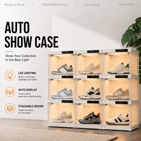 Boîte à chaussures intelligente en plastique pour la maison, design moderne, télécommande, pas d'assemblage nécessaire
