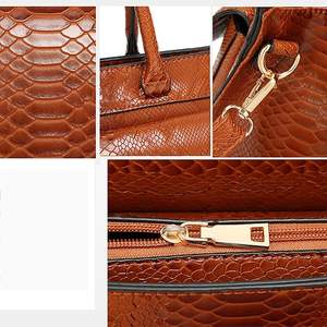 Sac à main polyvalent en cuir végétalien personnalisé pour femme, motif litchi, fermeture éclair, écologique, sac à bandoulière 1-1,9 L - Product Image 3