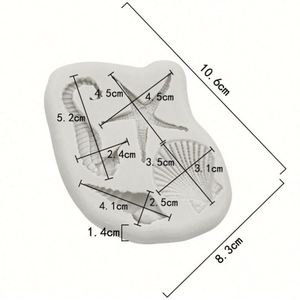 Moule en silicone écologique pour décoration de gâteaux, usage domestique DIY, forme d'animaux marins (poisson, étoile de mer, hippocampe) à 4 cavités, pour bonbons durs, OEM/ODM - Product Image 3