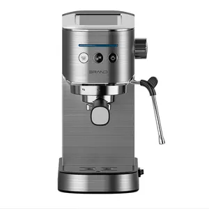 Machine à Espresso et Cappuccino en acier inoxydable, automatique, avec boutons numériques, livraison gratuite