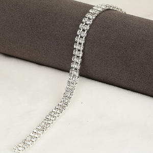 Chaîne de strass en verre à dos plat double rangée, 12 facettes, à coudre, étincelante, facile à découper pour chaussures, sacs, vêtements et accessoires DIY - Product Image 5