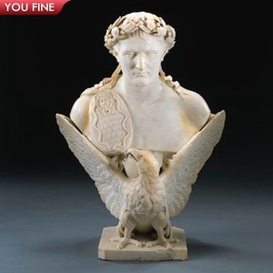 YOUFINE Sculpture de <span class=keywords><strong>buste</strong></span> de <span class=keywords><strong>Napoléon</strong></span> Bonaparte en marbre blanc, décoration intérieure classique pour villa et hall - Product Image 3