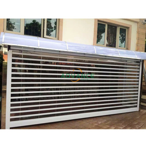 <span class=keywords><strong>Porte</strong></span> roulante à volets roulants en cristal transparent pour <span class=keywords><strong>entrée</strong></span> de magasin pleine vue en PC - Product Image 4