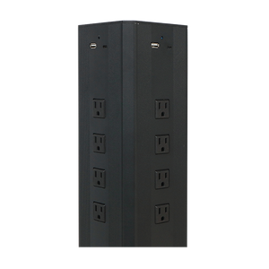Torre de Carga Portátil de 24 Tomas con Puertos de Alimentación Dual AC y DC y Ruedas para Uso Público y Educativo - Product Image 4