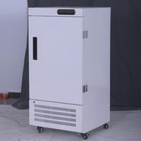 Lemari Es Mini 98L Tipe Tegak Pendinginan Langsung Suhu Ultra-rendah 60 Derajat Bahan Stainless Steel 304 Kulkas Built-In