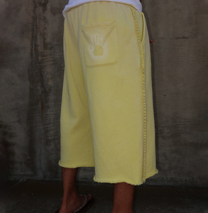 Custom Sun Faded Baggy Sweat <strong>Shorts</strong> <strong>Men</strong> Heavyweight Cotton Wide Leg <strong>Fleece</strong> Jorts Raw Hem Distressed Streetwear <strong>Shorts</strong> OEM - Product Image 3