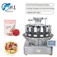 Machine d'emballage automatique de snacks avec peseuse multi-têtes pour noix, chips, bonbons, fruits secs