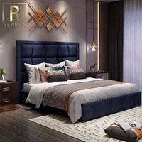 Fourniture de lit en tissu, meuble de maison de luxe, disponible en grande taille, livraison gratuite
