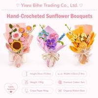 BH Karangan Bunga Rajutan Benang Lavender Pampas Grass yang Laris Manis - Bunga Matahari Rajutan Tangan Calla Lilies Daisy Ramah Lingkungan Panjang