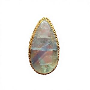 Pendentifs Macramé de Haute Qualité, Lot de Pendentifs en Cristal de Fluorite Arc-en-ciel avec Monture en Laiton Rainuré, Prix de Gros, Pendentifs Tendance - Product Image 1