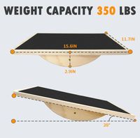 Planche d'équilibre en bois réglable de haute qualité, planche à bascule professionnelle pour la force du tronc et la thérapie physique, usage domestique