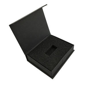 Caja de papel de embalaje de cartón plegable rígido duro de lujo con logotipo de tamaño personalizado, caja magnética plegable negra, caja de embalaje de regalo magnética - Product Image 1