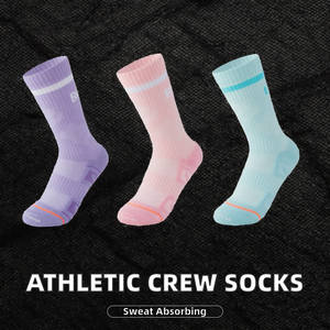 Custom High Quality Athletic Crew Sports <b>Socks</b> Unisex Sweat Absorbent Breathable Quick Dry Seamless Spring Tennis Badminton - Product Image 2