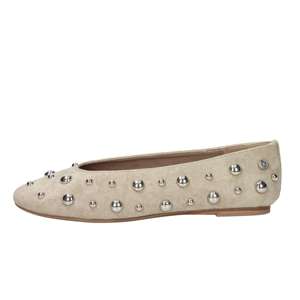 Ballerines pour femmes Xti, couleur taupe, taille 36, chaussures plates en daim clouté - Product Image 1