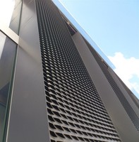 Panneau perforé en aluminium pour hôtels et jardins, murs-rideaux étanches avec revêtement en poudre