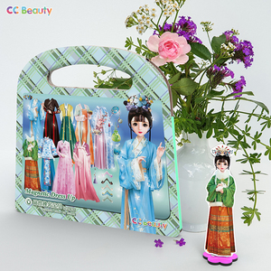 <span class=keywords><strong>Livre</strong></span> en papier cartonné personnalisé créatif DIY pour habiller les princesses avec jouets magnétiques pour réfrigérateur pour petites filles - Product Image 2