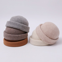 Chapeau Pillbox en Laine Style Européen pour Femme, Béret Hôtesse de l'Air, Mini Dôme Rétro Français Chic, Automne Hiver