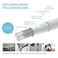 Premium RV PVC pommeau de douche à main tuyau haute pression économie d'eau Flex Extension laiton insérer écrou pour bain toilette nettoyage