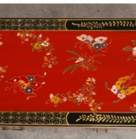 Table console en bois massif de style chinois antique, portes et tiroirs en laiton vieilli, longues pattes, multifonctionnelle, salon, maison, bar, cuisine