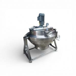 Marmite de cuisson avec agitateur automatique, machine industrielle pour la préparation de sauce ail et piment, cuve de mélange à agitation automatique, marmite auto-mélangeuse - Product Image 3