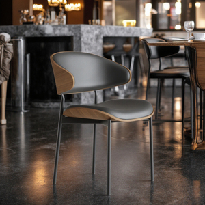 Sillas de restaurante italianas Retro de lujo, tela de pierna dorada de Metal personalizada moderna, comedor, hoteles, parques, escuelas, bodegas, centros comerciales - Product Image 2