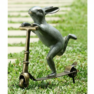 Escultura de conejo antiguo, accesorios de jardín para decoración, precios baratos, decoración hecha a mano de Pascua para el hogar, artículo de exhibición de conejo - Product Image 1