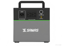 Estación de Energía Portátil SAMAS 400W LiFePO4 1305 Wh UPS 6000+ Ciclos MPPT Solar APP Arrancador de Emergencia para el Hogar RV Puerto de Carga Linterna EE. UU.