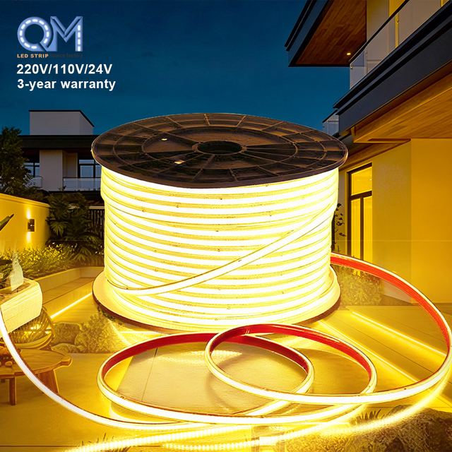 Wholesale Cob Strip AC110V 220V 288leds/m IP67 100m/roll 3000k 4000k 6500k White High Bright Outdoor Flex Cob Led Light Strip
