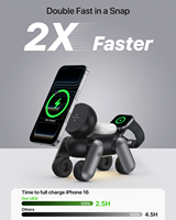 UEQ Qi2.2 25W Pengisi Daya Ponsel Cepat Pengisi Daya Nirkabel Magnetik untuk iPhone 17 16 15 14 13 Pro Max, Qi2 3 in 1 Pengisi Daya Nirkabel
