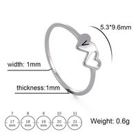 Bijoux de mode les plus vendus, anneaux en argent avec lettres A-Z, anneau en acier inoxydable en forme de cœur pour femme, cadeau pour fille