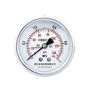 Manomètre à diaphragme en acier inoxydable YTP60ZBF, connexion à pince de 60 mm pour la mesure de la pression hydraulique, de l'air et de l'huile - Product Image 1