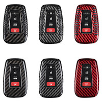 Vente en usine, accessoires d'intérieur, housse de clé pour Toyota Camry Prado, étui de clé de voiture en Fiber de carbone à la mode