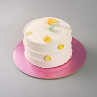 Plateau à gâteau en MDF argenté Sunshie, base en carton arrondie pour la décoration de gâteaux avec poignée à impression en relief