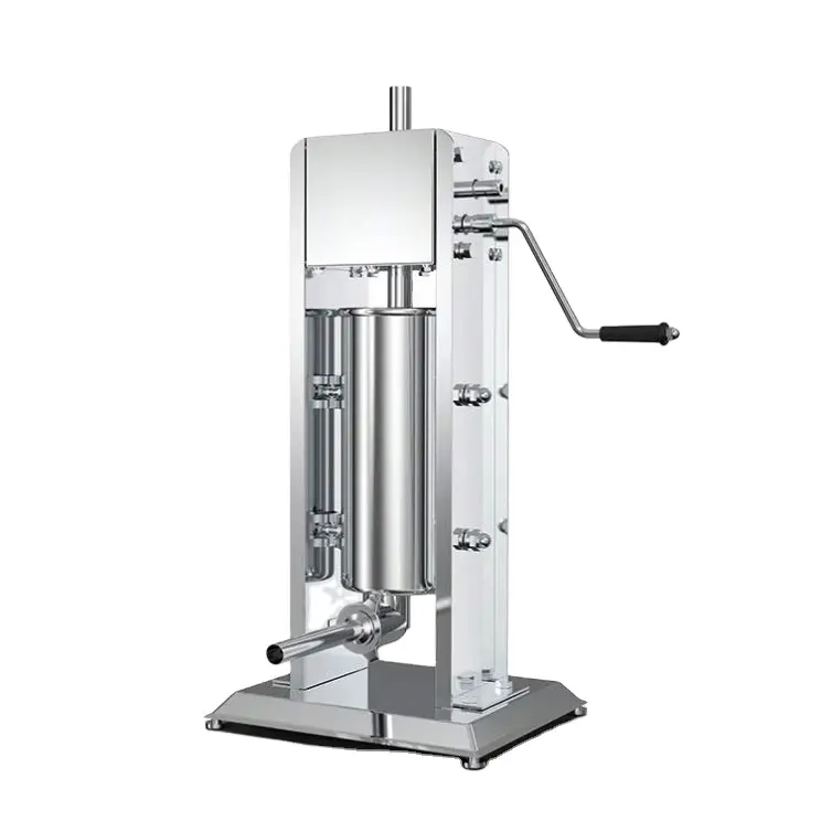 Mini macchina per il riempimento di salsicce in acciaio inossidabile verticale con Base-condizione manuale utilizzata per la lavorazione della carne