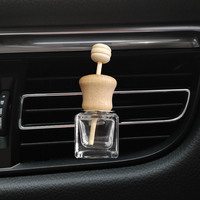 Bouteille de parfum vide en verre pour grille d'aération de voiture, 5 ml, bouchon à vis, huile essentielle d'aromathérapie pour climatiseur, décoration intérieure de voiture