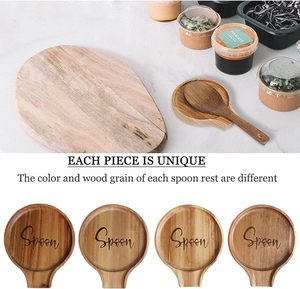 Acacia thìa gỗ phần còn lại cho bếp Top mịn Vòng thìa gỗ chủ cho nhà bếp truy cập với không trượt - Product Image 5