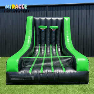 Terrain <span class=keywords><strong>de</strong></span> jeu <span class=keywords><strong>gonflable</strong></span> <span class=keywords><strong>professionnel</strong></span> en PVC à double piste pour le basketball, grande <span class=keywords><strong>aire</strong></span> <span class=keywords><strong>de</strong></span> <span class=keywords><strong>jeux</strong></span> interactive avec souffleur d'air - Product Image 3