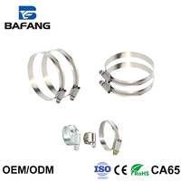 Collier de serrage réglable en acier inoxydable poli pour tuyau d'eau et tuyau de gaz, modèle personnalisé