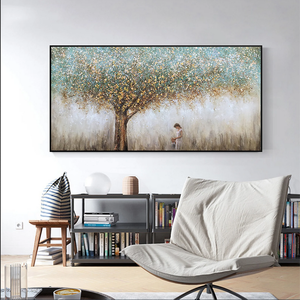 Arte Murale Boho Originale Fatta a Mano con Texture di Baniano, Decorazione Moderna per Soggiorno, Dipinto a Olio Astratto dell'<span class=keywords><strong>Albero</strong></span> <span class=keywords><strong>della</strong></span> <span class=keywords><strong>Vita</strong></span> su Tela - Product Image 2