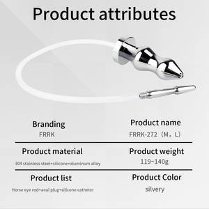 FRRK 304 Plug Anal en acier inoxydable avec bâton d'oeil de cheval SM jouet <span class=keywords><strong>sexuel</strong></span> étanche pour rapports sexuels anaux pour homme - Product Image 2