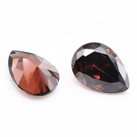 Pierres spéciales en vrac de Zircon de Cz de haute qualité 2*3mm à 10*14mm pierre précieuse de zircone cubique de couleur brune de forme de poire pour la bijouterie fine