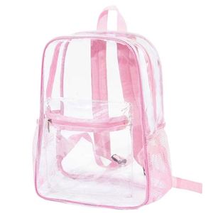 Large Capacity Transparent <b>Backpack</b> Waterproof PVC School Bag with Zipper Closure for Student Outdoor Travel Jelly Bag - Product Image 4