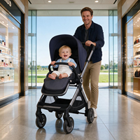 Poussette Bébé Certifiée Sûre, Matériaux Non Toxiques, Poussette pour Tout-Petits, Convient aux Nouveau-nés et aux Nourrissons